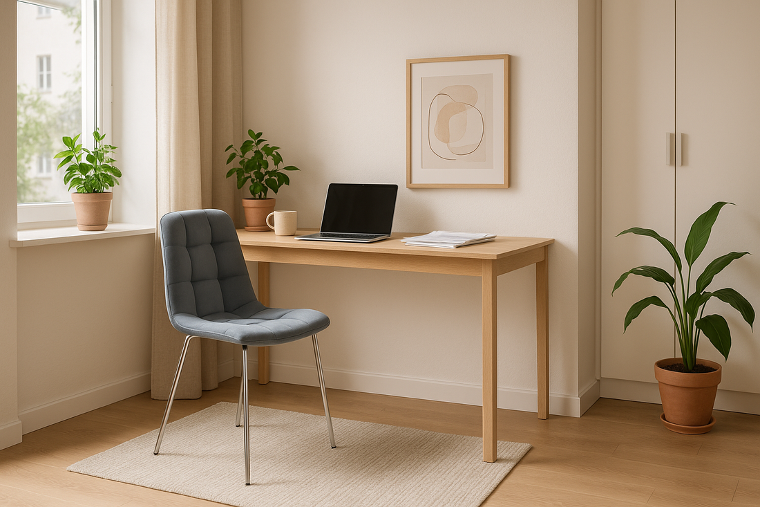 Chaise ELISA Velours Pieds Chrome #couleur_gris