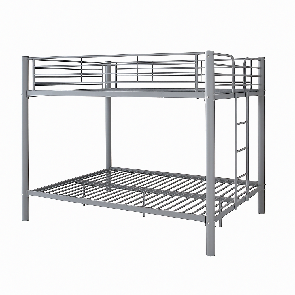 Lit superposé 4 places 2+2 COLOSSE 140x190 cm  sommier inclus gris