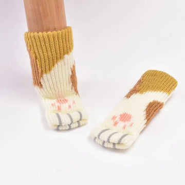 Lot de 4 Protège-pieds Pattes de chat pour chaises et tables