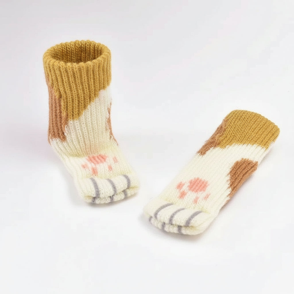 Lot de 4 Protège-pieds Pattes de chat pour chaises et tables