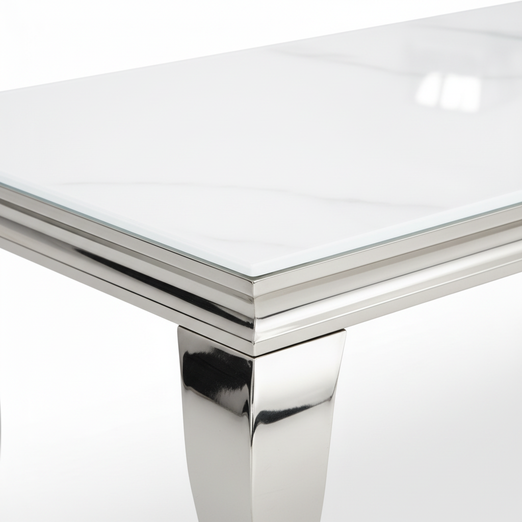 Meuble TV BAROQUE Chrome 160x45x45 cm