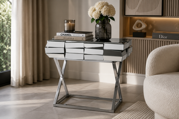 Chevet MOZAIK – Effet Miroir – 60x40x54,5 cm – Style Glamour