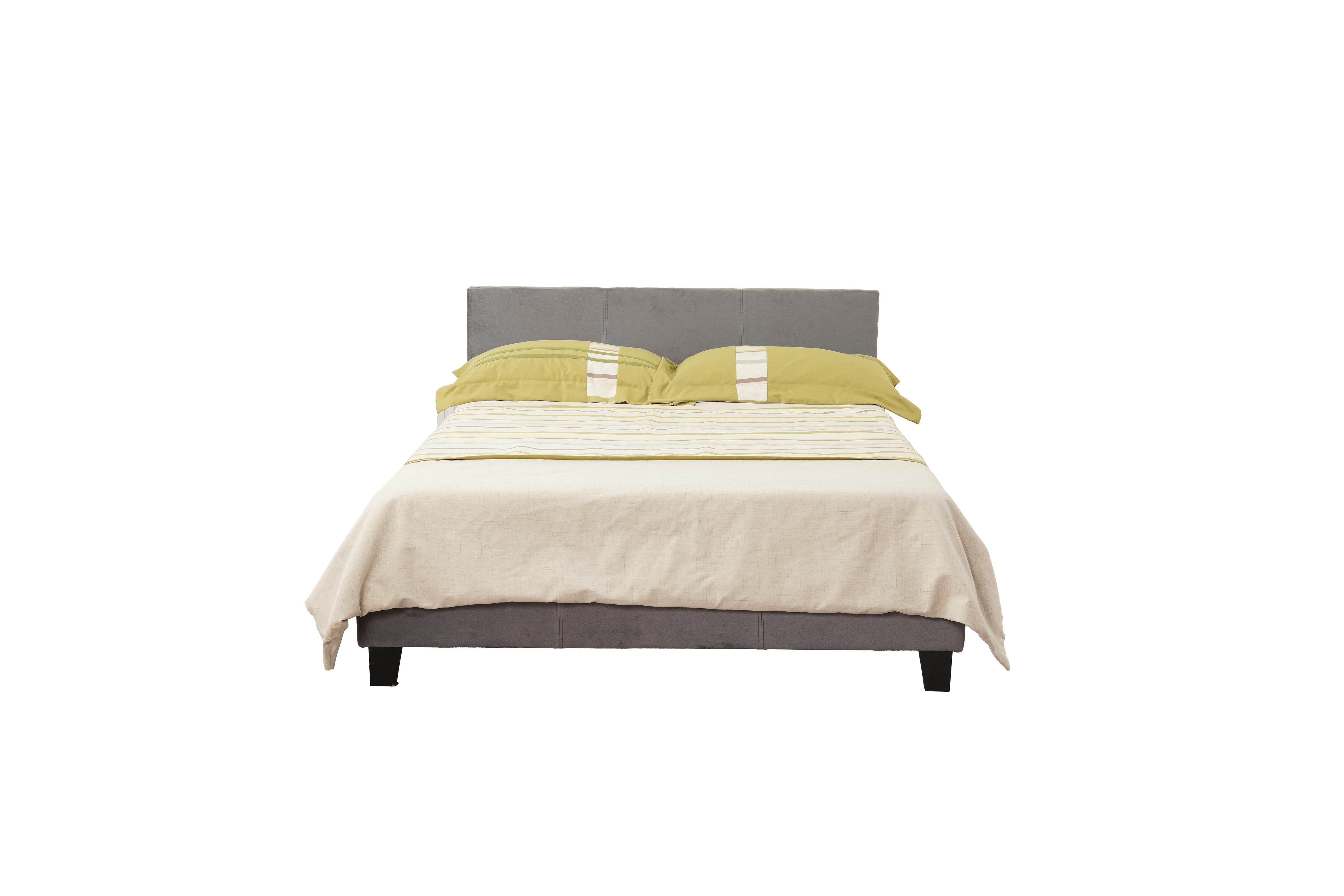 Lit 2 places 140x190 cm MELBOURNE Velours avec sommier intégré