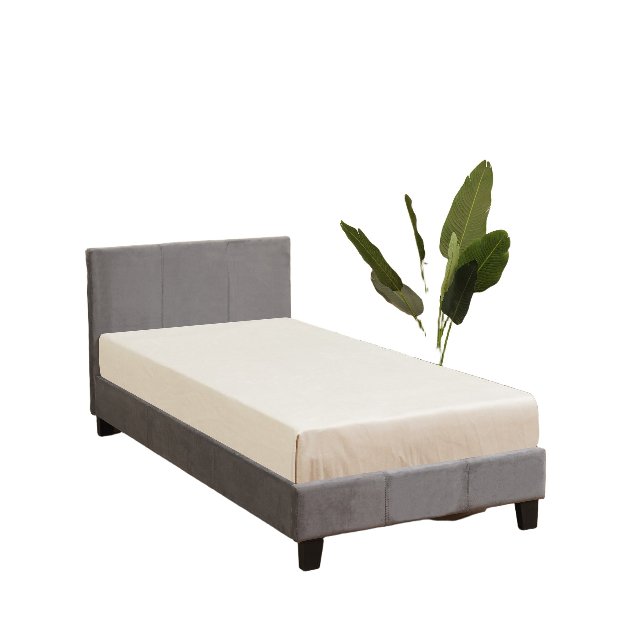 Lit MELBOURNE – Velours – 90x190 cm