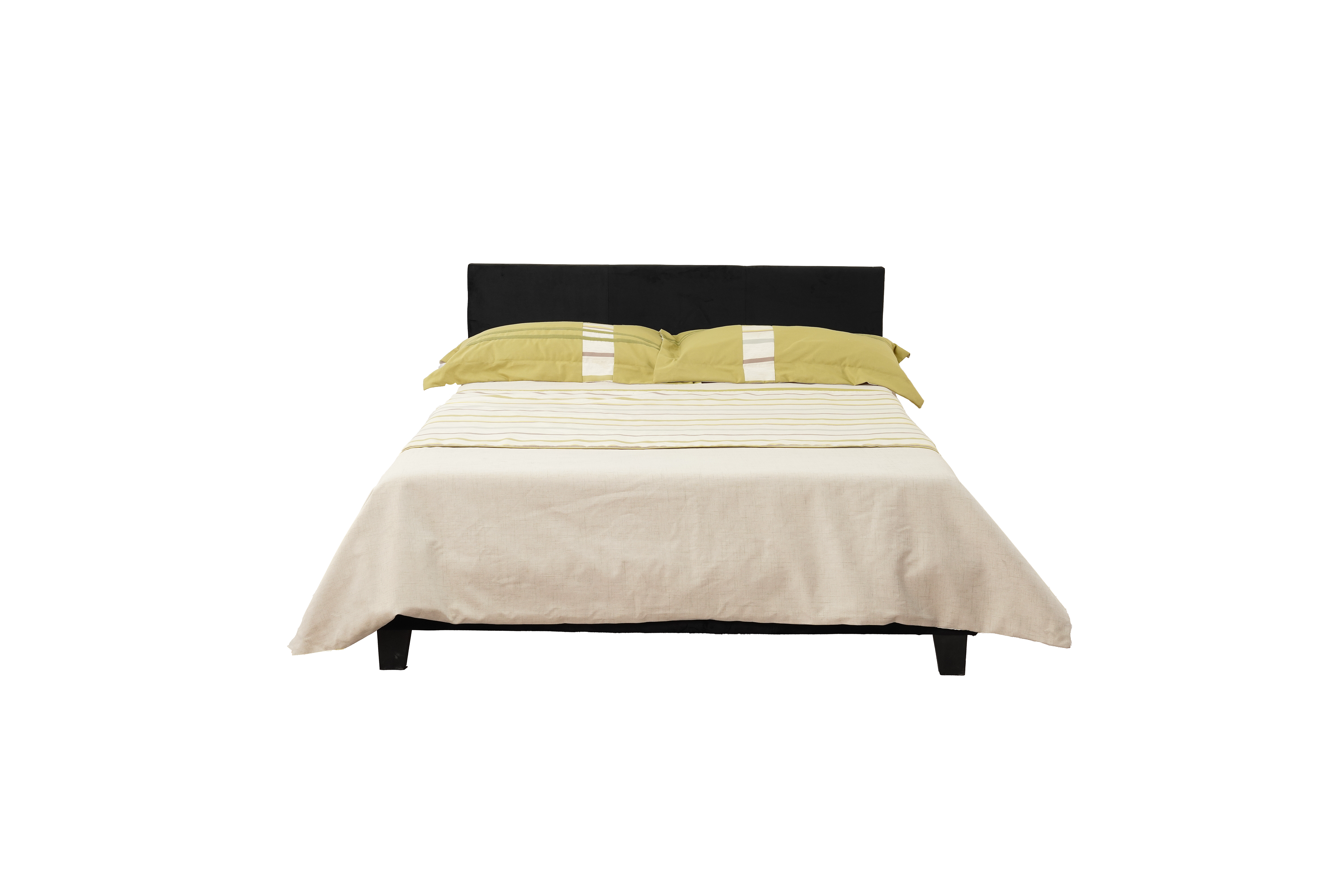 Lit 2 places 140x190 cm MELBOURNE Velours avec sommier intégré