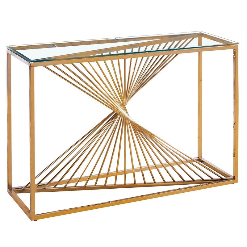 Console luxury BRITTANY en Verre Transparent 120x40x78 cm