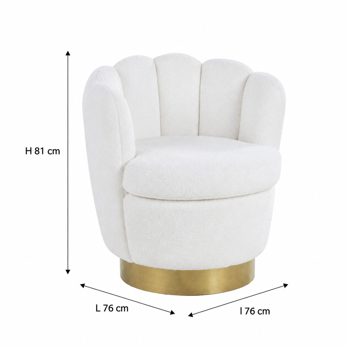 Fauteuil ROTATIF Boudoir Blanc