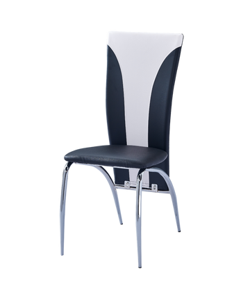 Lot de Chaises DUNA similicuir #couleur_noir et blanc