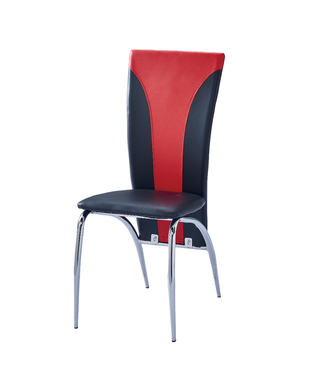 Lot de Chaises DUNA similicuir #couleur_noir et rouge