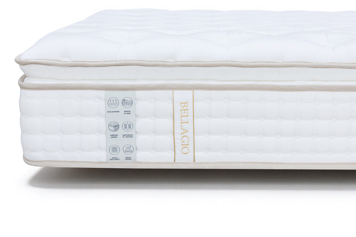 Matelas ressorts ensachés 160x200 cm BELLAGIO – ép. 35 cm