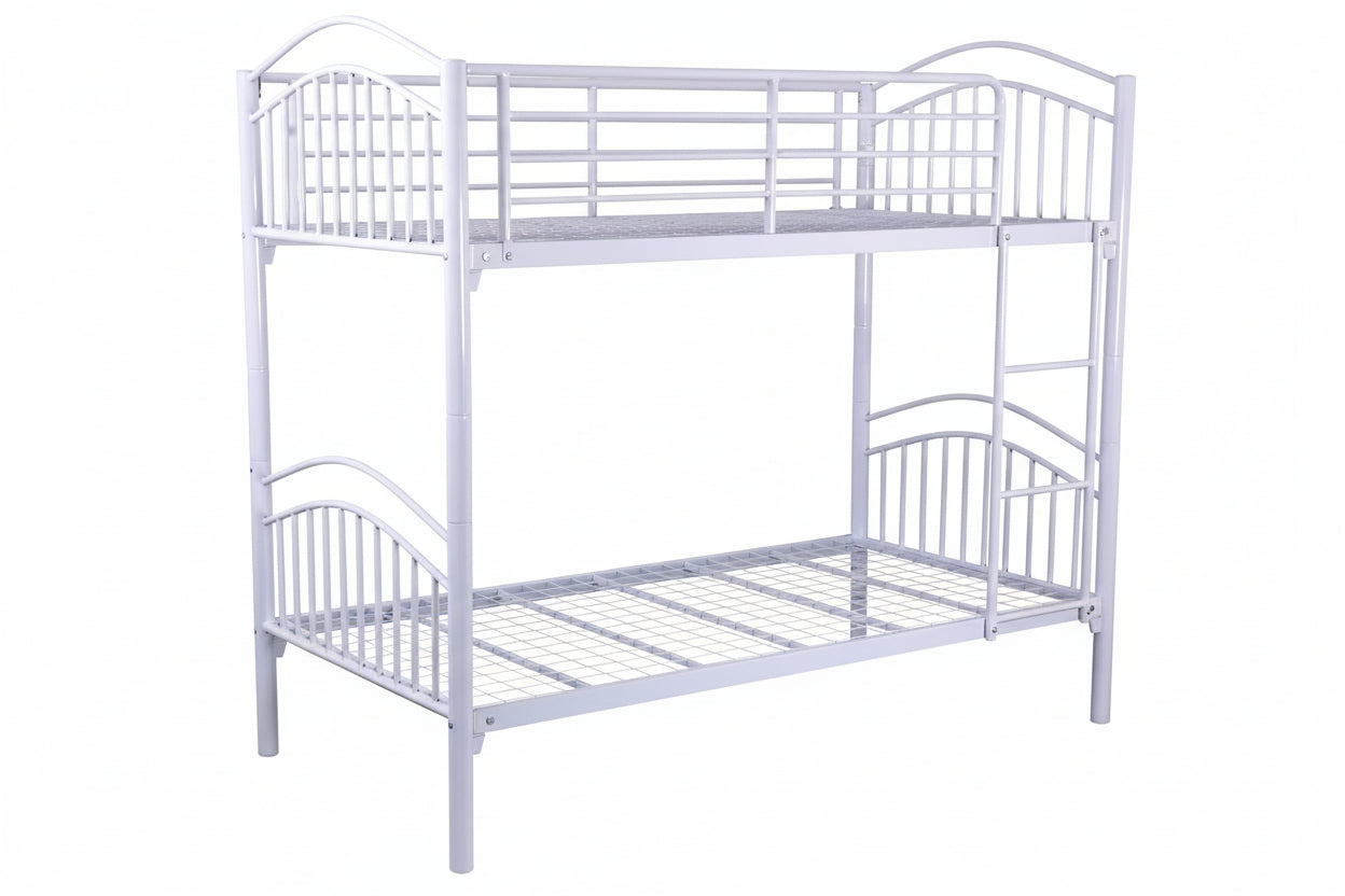 Lit superposé séparable ALICE Métal 90x190 cm #couleur_blanc