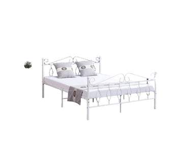 Lit 2 Places JULIE en Métal – 140x190 cm avec Sommier Inclus