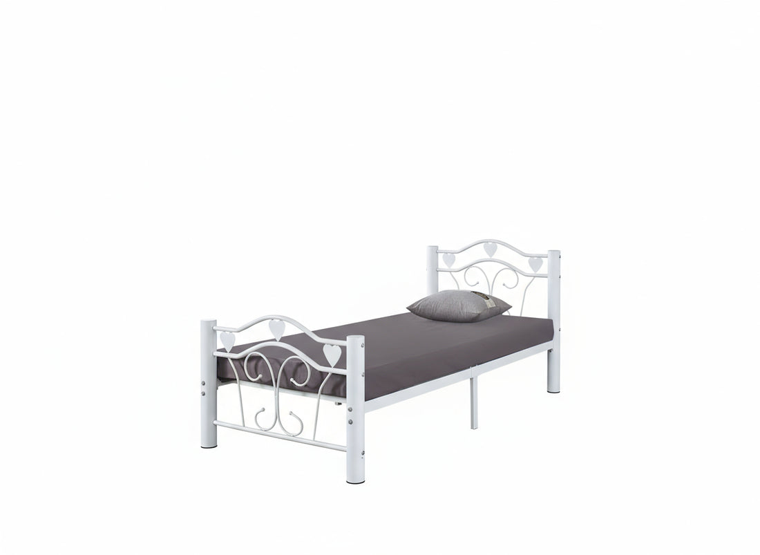 LIT METAL HERCULE BLANC 90X190cm