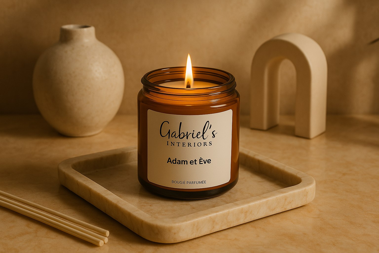 Bougie Parfumée Adam & Ève 200g Cire Soja Artisanale 40h