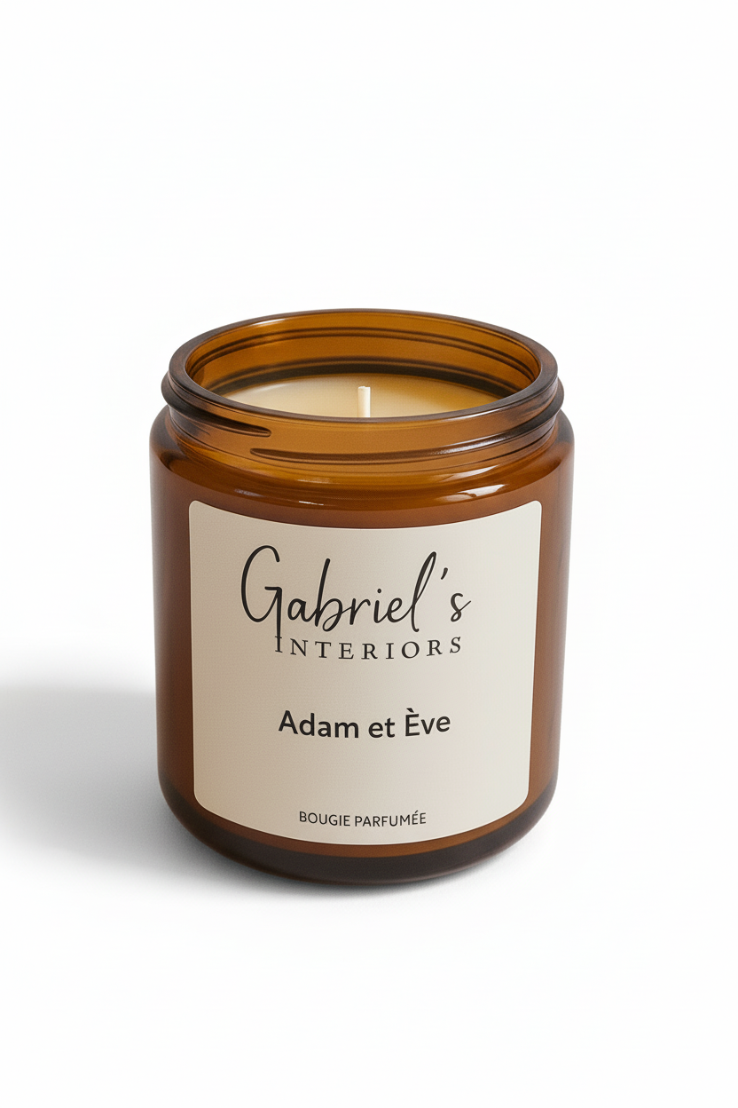 Bougie Parfumée Adam & Ève 200g Cire Soja Artisanale 40h