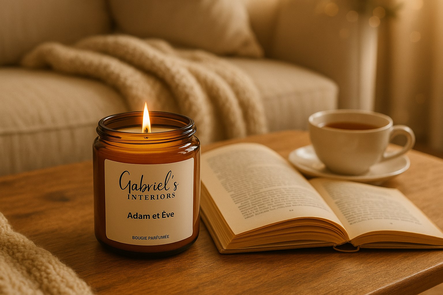 Bougie Parfumée Adam & Ève 200g Cire Soja Artisanale 40h