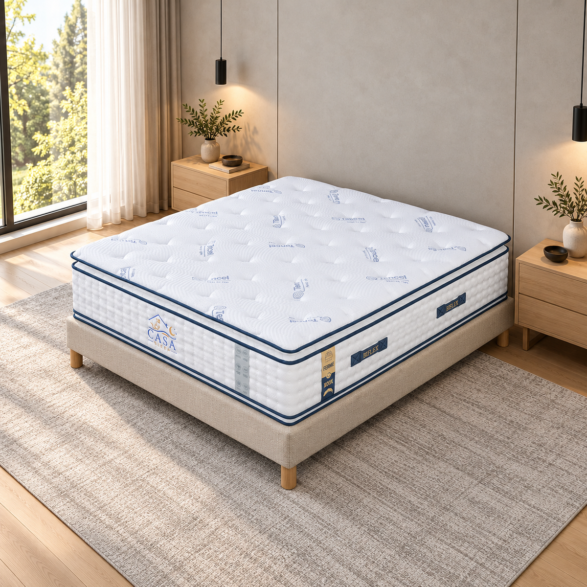 Matelas ressorts ensachés 160x200 cm BIFLEX – ép. 37 cm