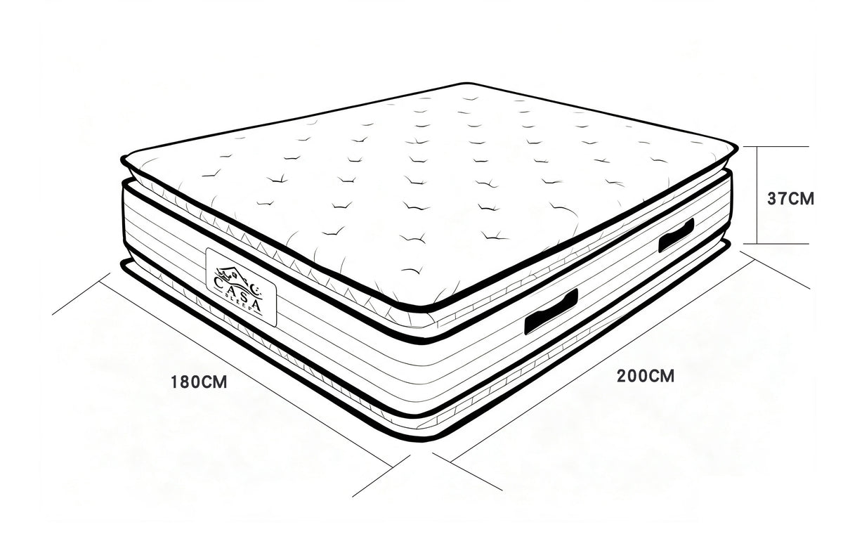 Matelas ressorts ensachés 180x200 cm BIFLEX – ép. 37 cm