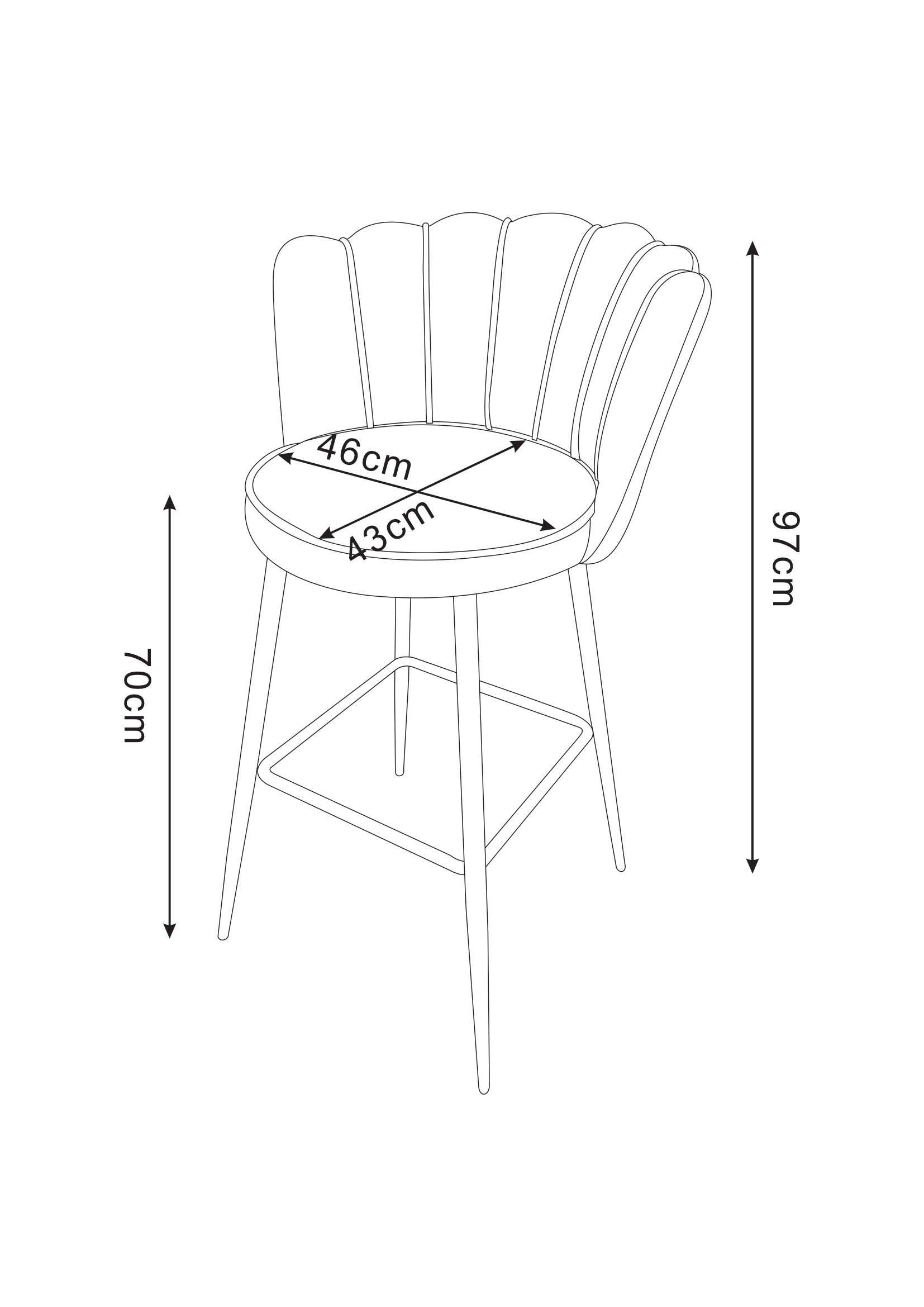 Lot 2 Tabourets de Bar Nymphea Velours Moka Pieds Chrome