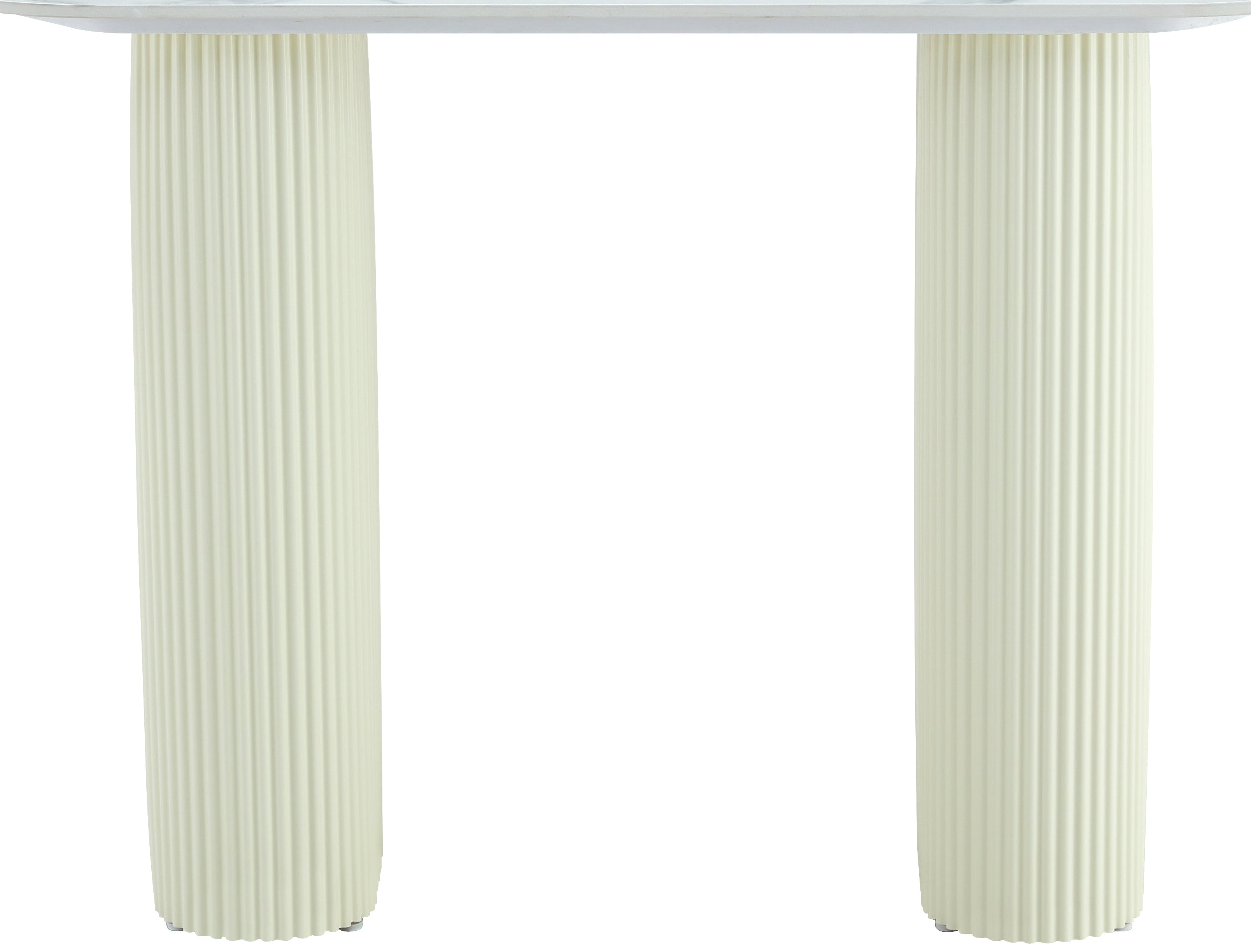 Console ROXY Céramique Marbre Blanc Pied Beige #couleur_blanc