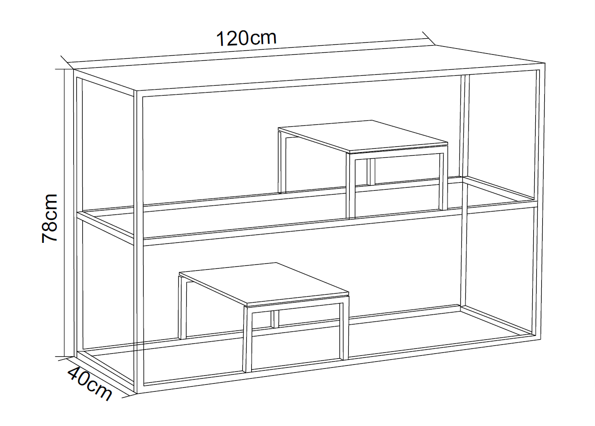 Console métal gold plateau transparent 120x40x78 cm ROMY