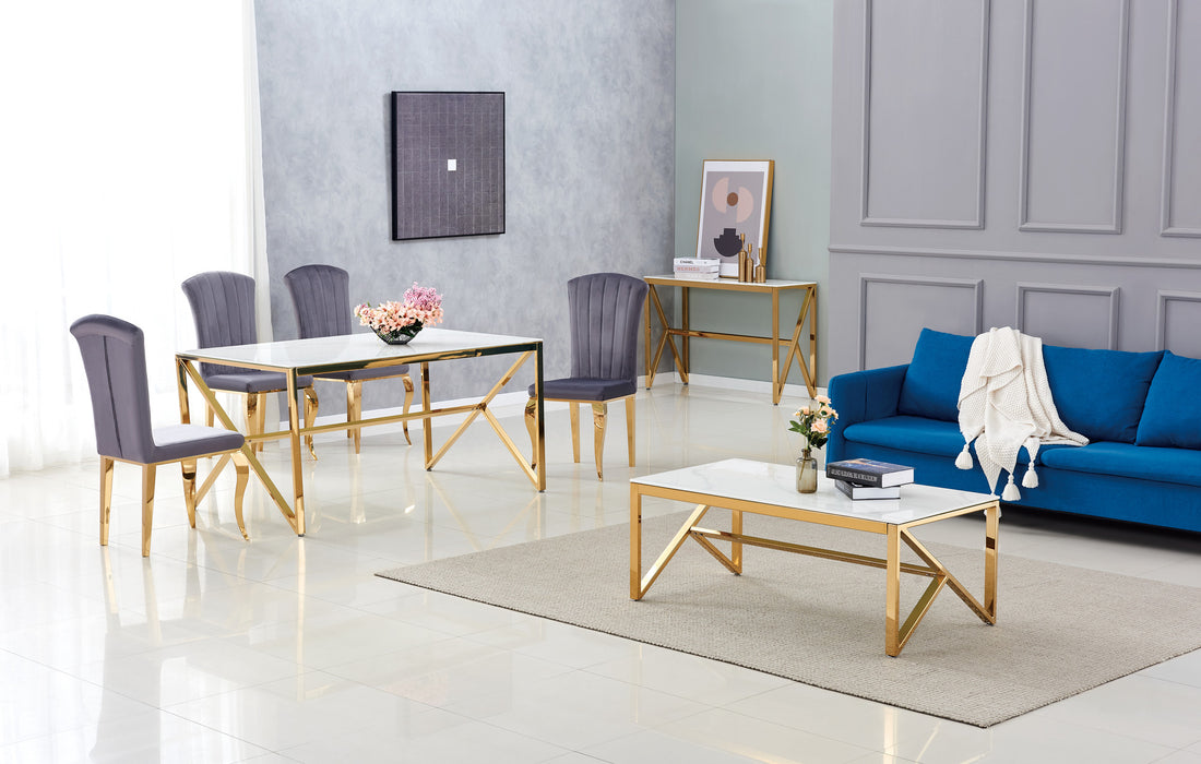 Console MAJESTIQUE Gold 120x40x78 cm #couleur_transparent