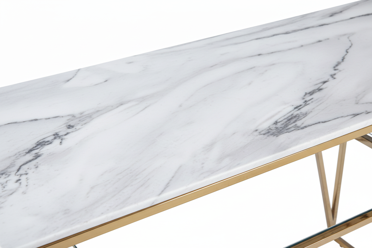 Console métal gold design minimaliste 120x40x78 cm CHERYL