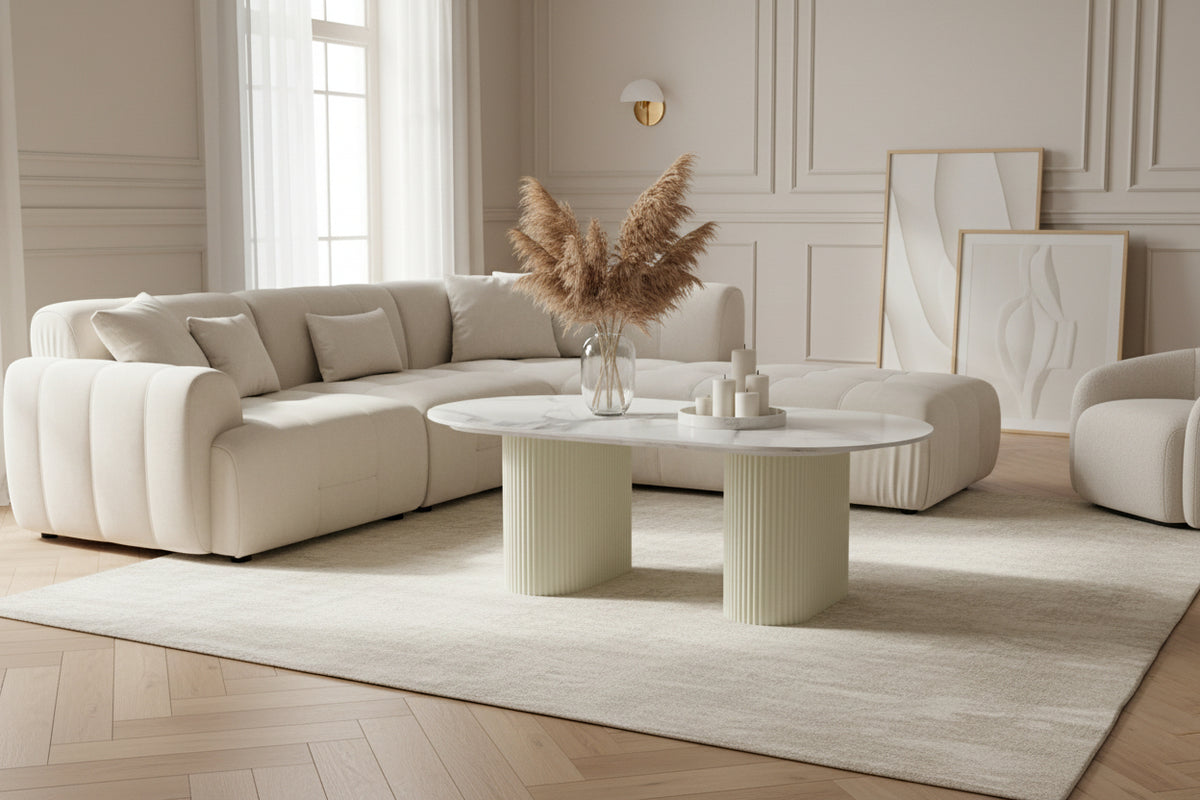 able basse céramique effet marbre blanc 120x60 cm