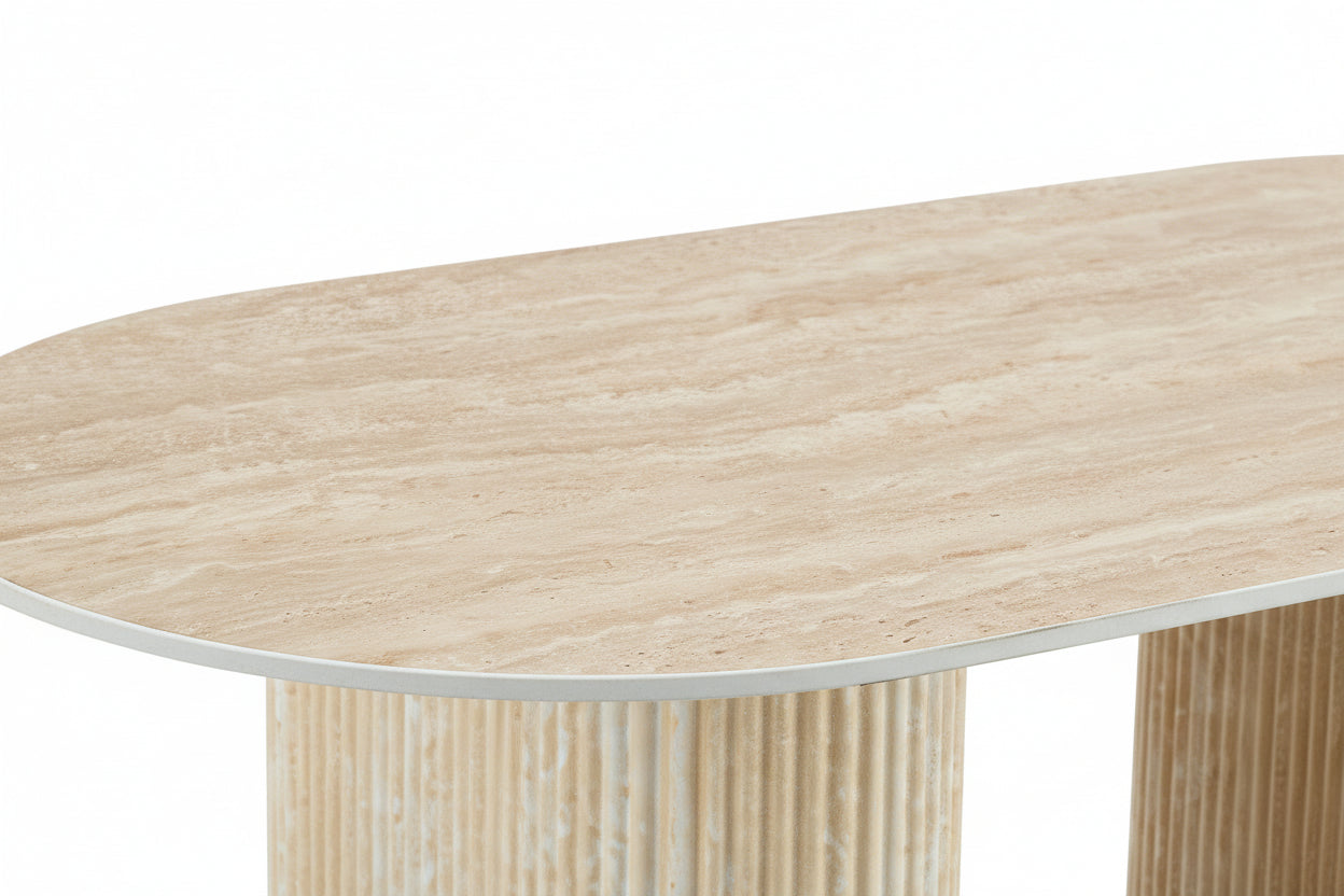 Table basse ROXY Effet Travertin #couleur_travertin