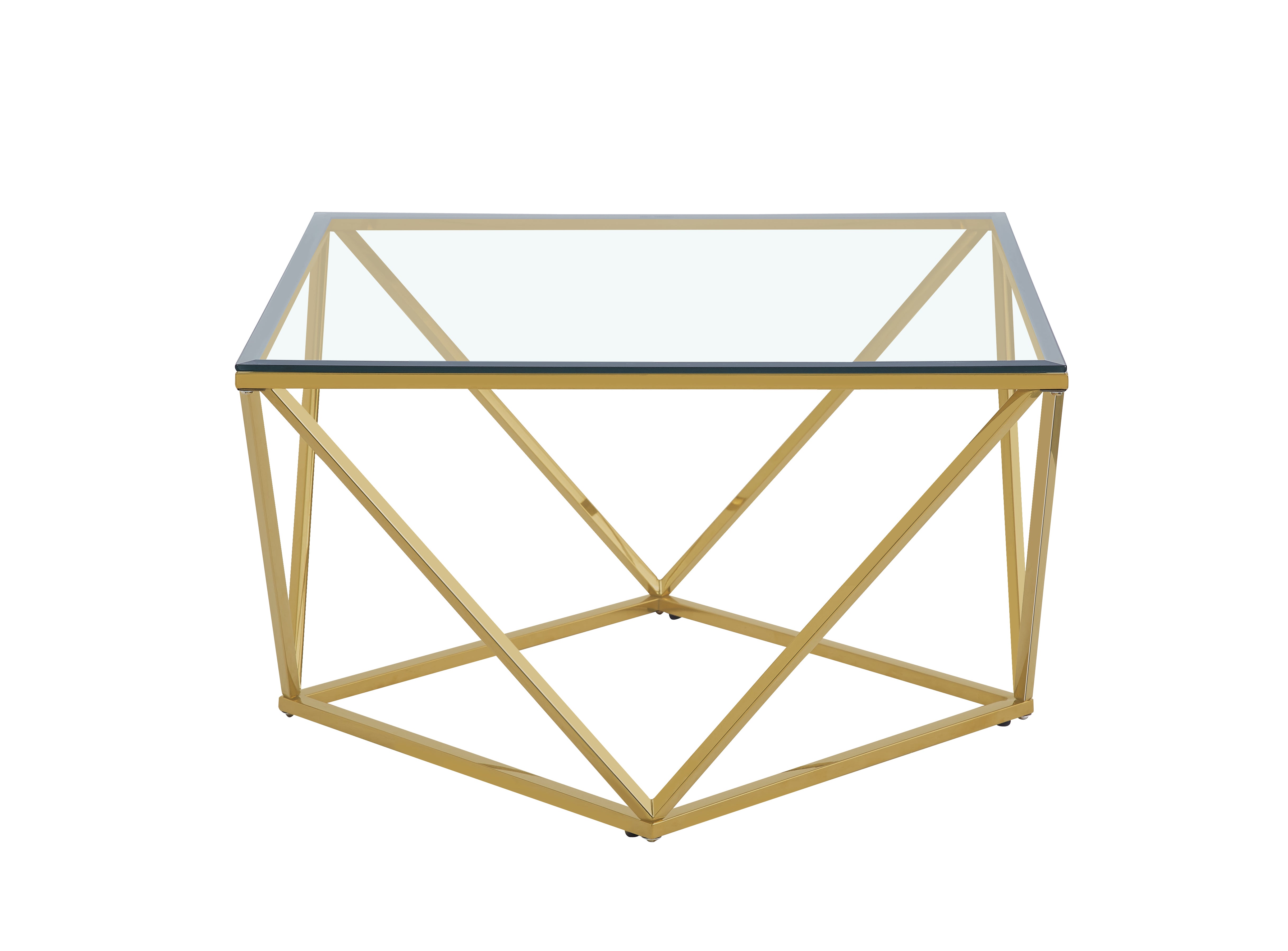 Table basse ALINA carrée gold verre 100x100x45 cm #couleur_gold_verre