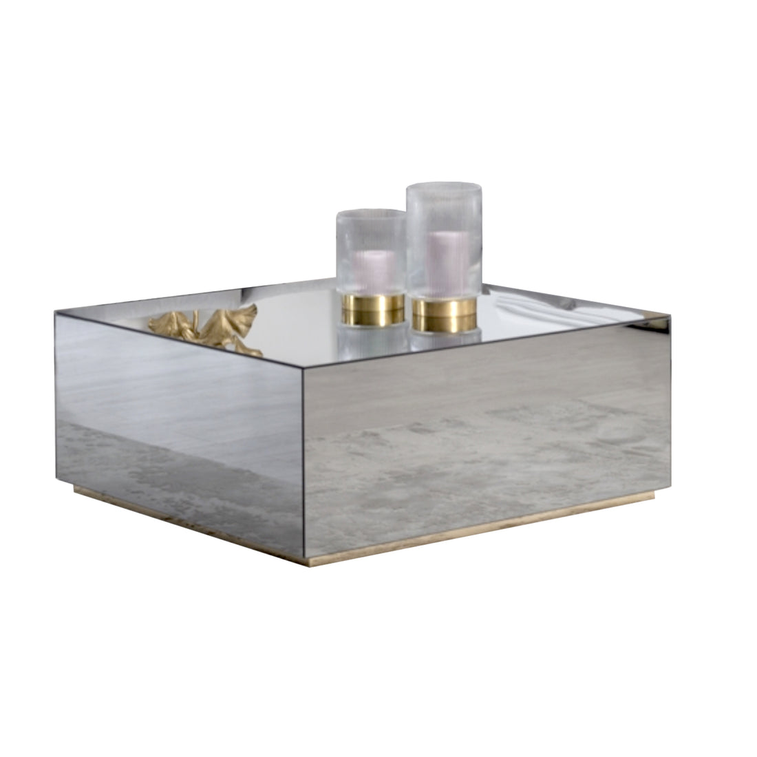 Table basse LUXUS effet miroir 90x90x50 cm #couleur_miroir