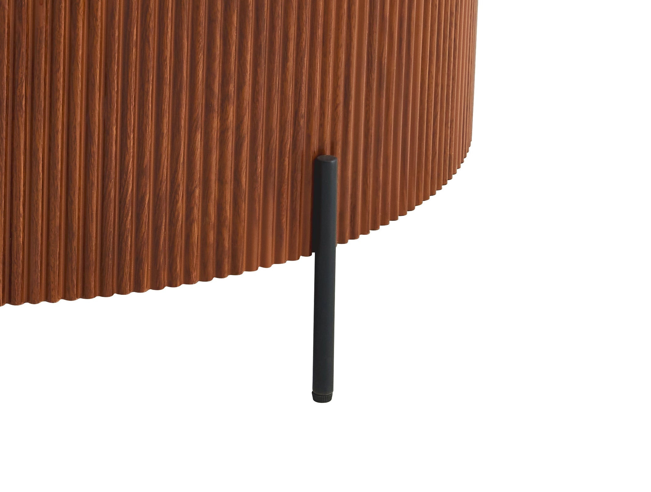 Table Basse Ronde Céramique Effet Travertin Noisette D100xH45 cm RUBY