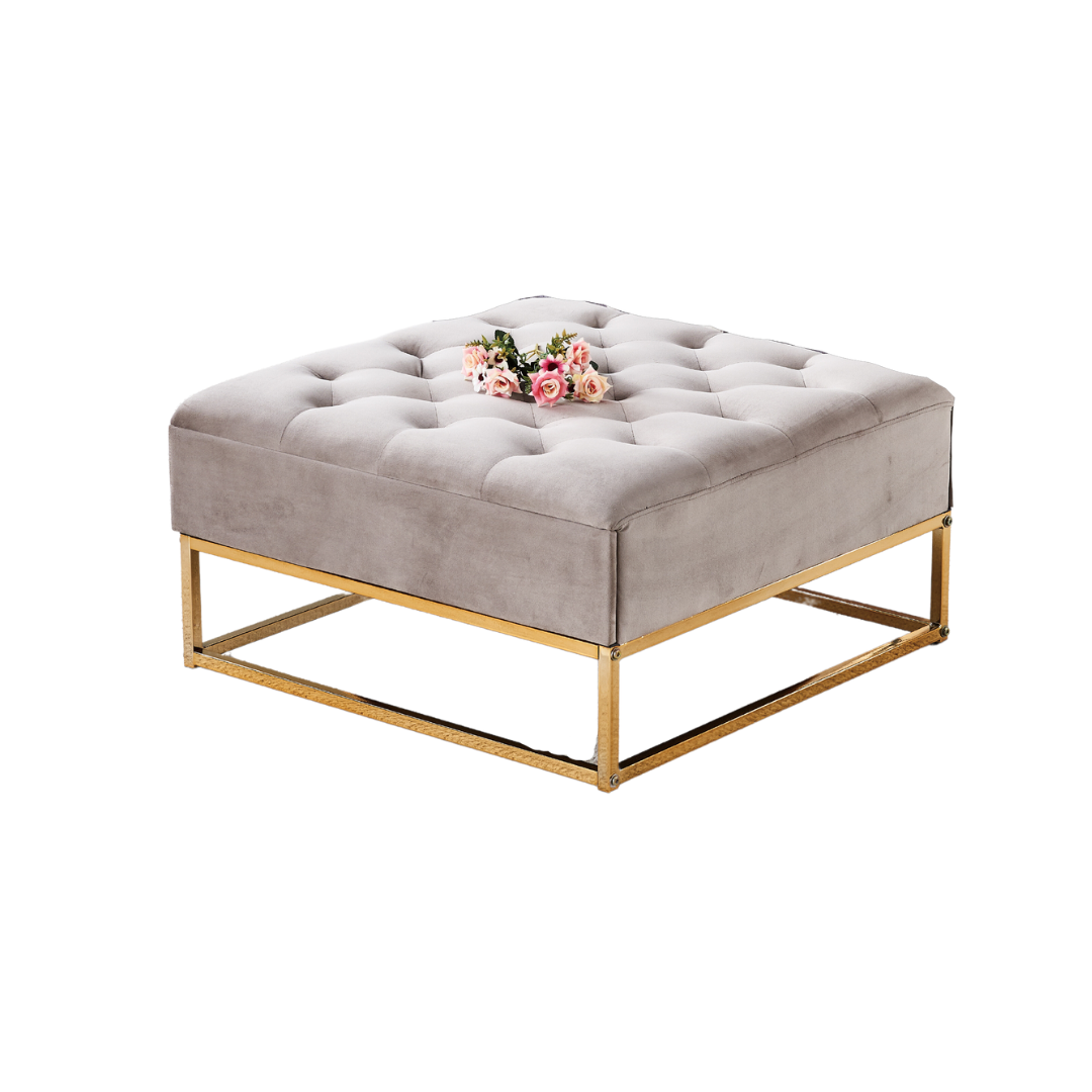 Table Basse rangements TIROIRS plateau velours capitonné