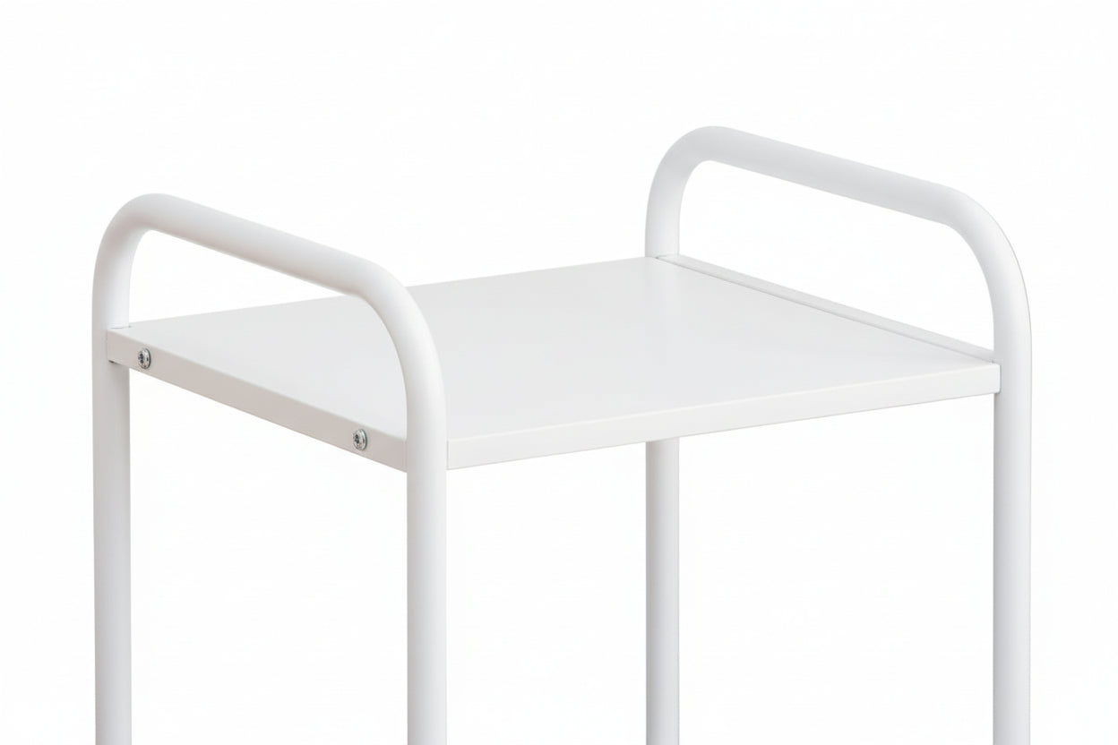 Chevet métal blanc 42x39x46 cm compact ASTRA