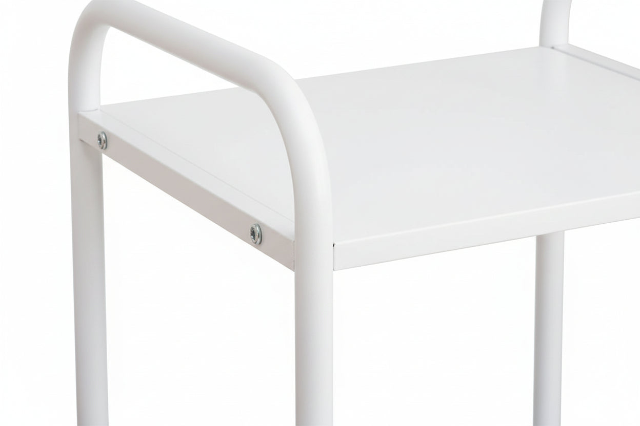 Chevet métal blanc 42x39x46 cm compact ASTRA