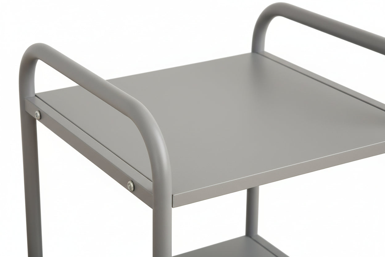 Chevet en métal gris 42x39x46 cm compact ASTRA