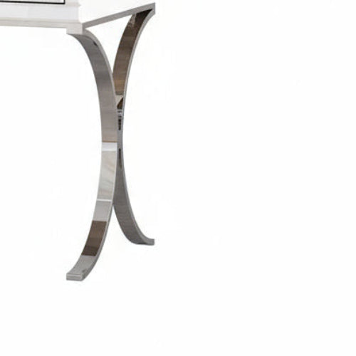 Table de chevet CROSS en verre 50X40X60CM