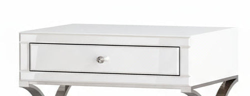 Table de chevet CROSS en verre 50X40X60CM