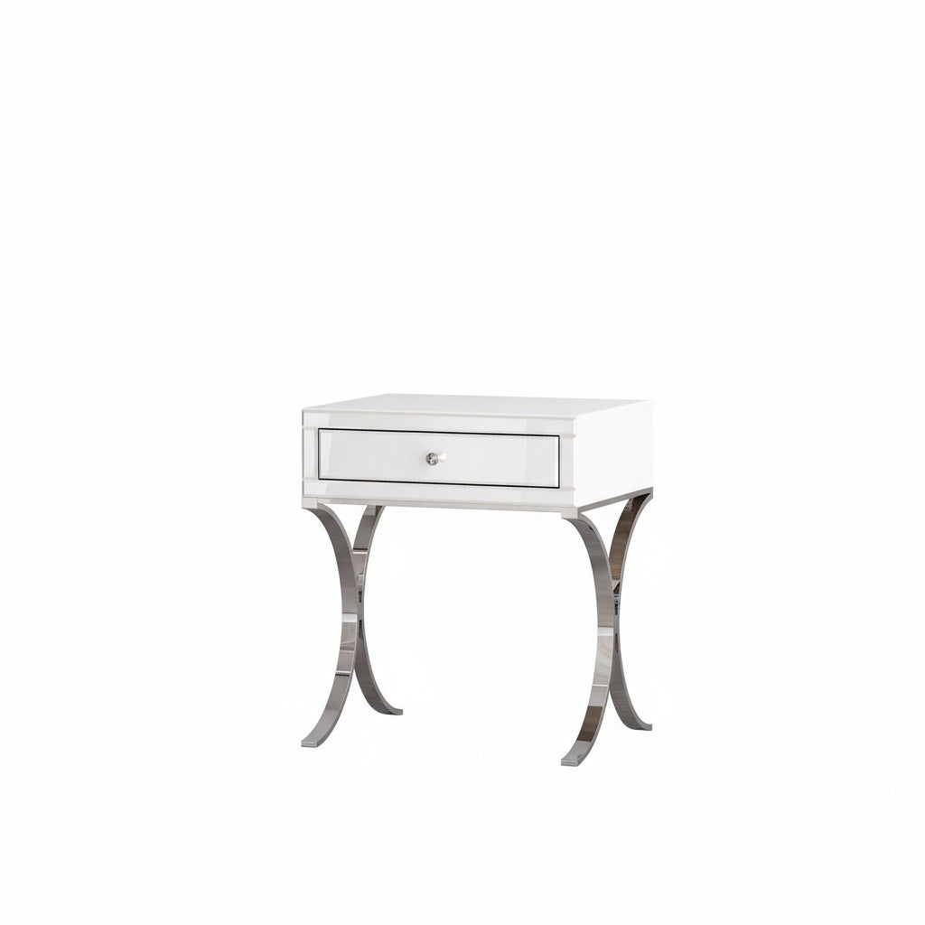 Table de chevet CROSS en verre 50X40X60CM