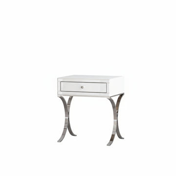 Table de chevet CROSS en verre 50X40X60CM