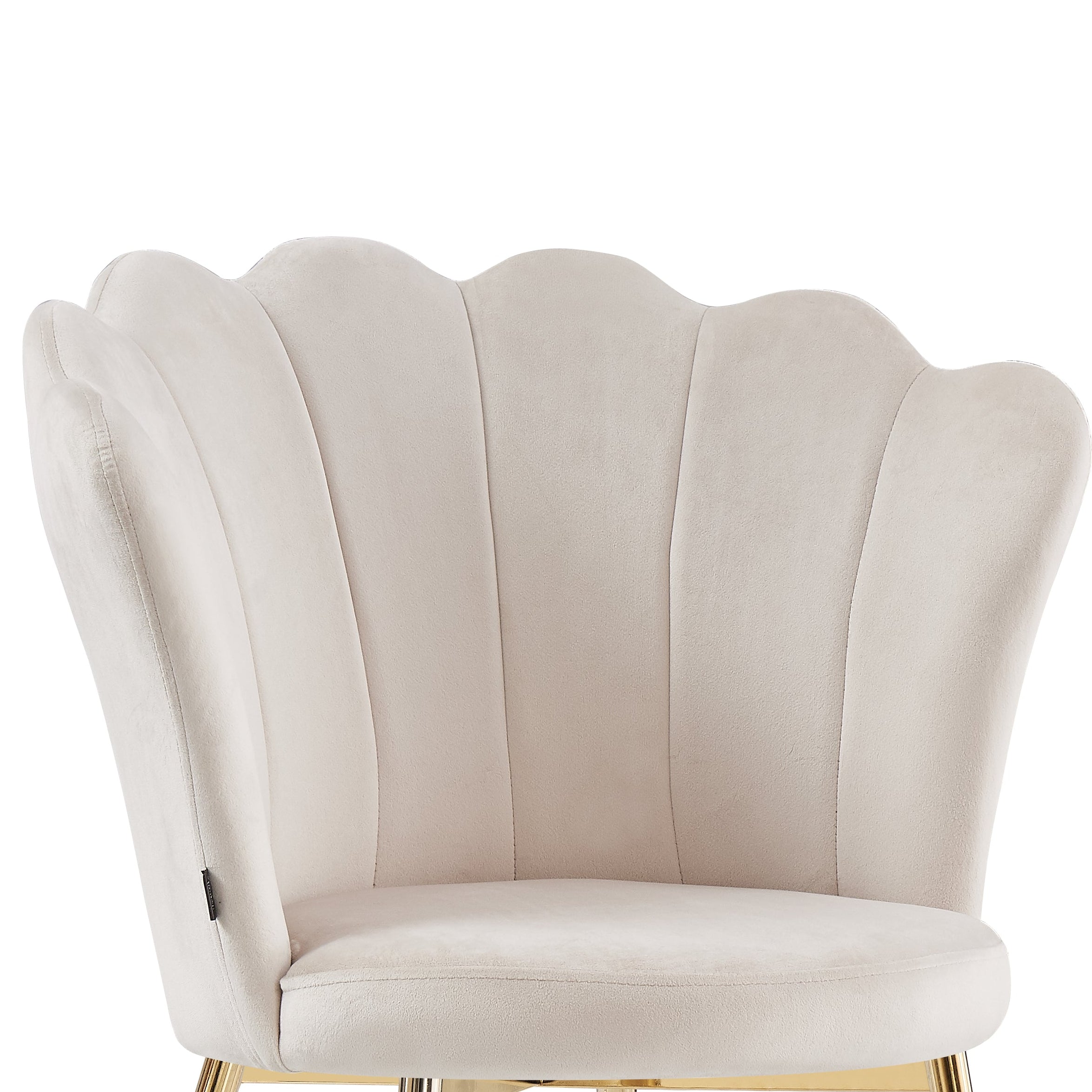 Lot de 2 chaises NYMPHEA pieds Gold assise Velours Beige