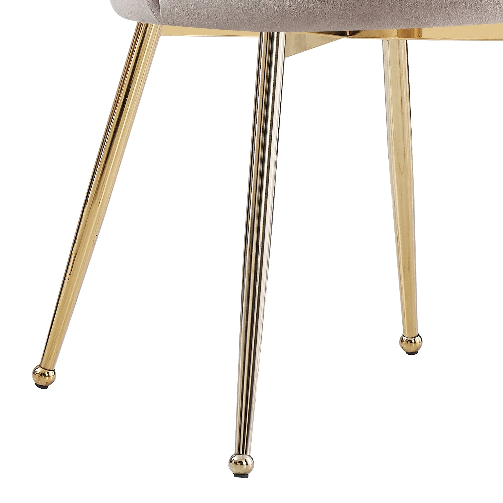 Lot de 2 chaises NYMPHEA pieds Gold assise Velours Moka