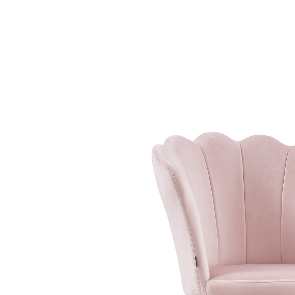 Lot de 2 chaises NYMPHEA pieds Gold assise Velours Rose