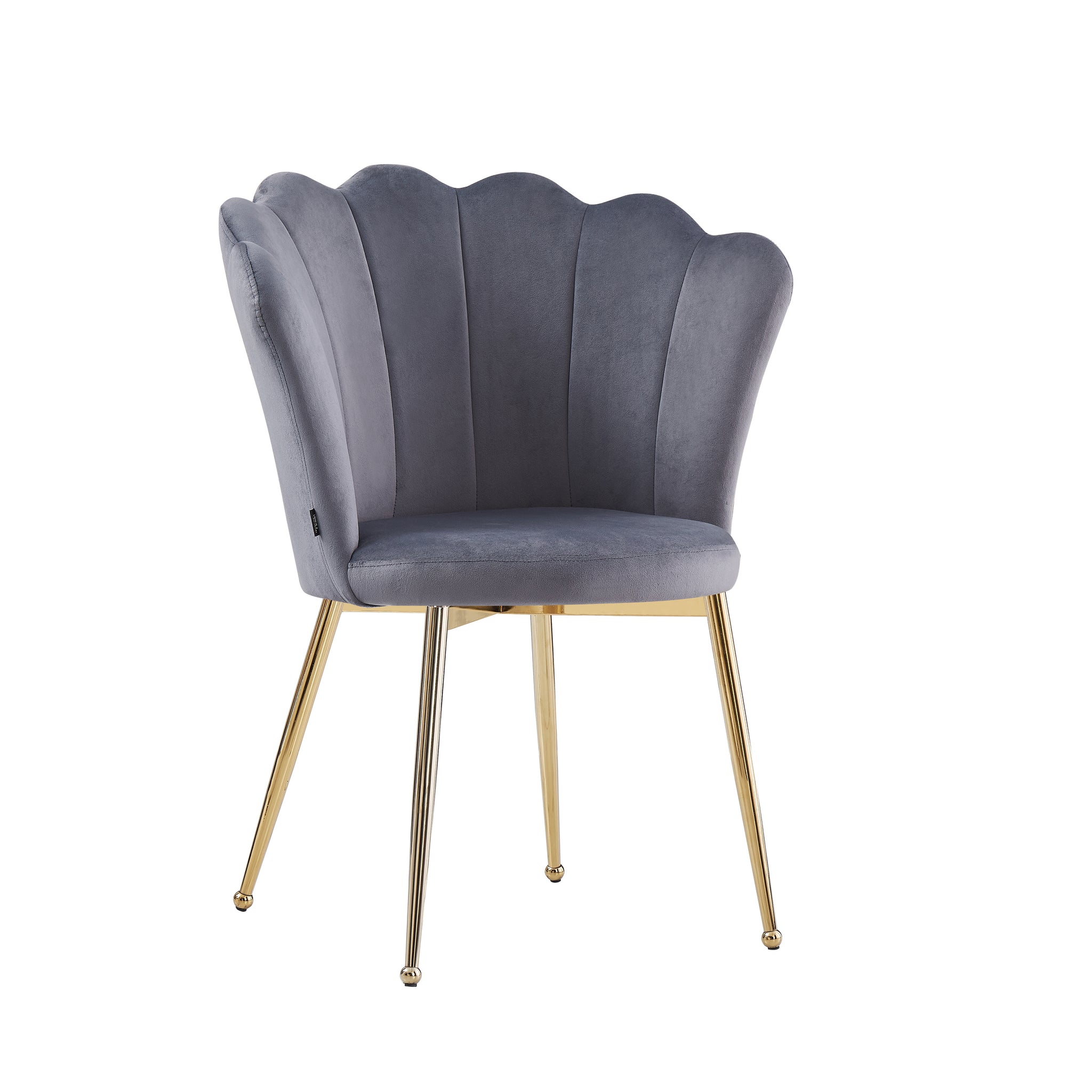 Lot de 2 chaises NYMPHEA pieds Gold assise Velours Anthracite