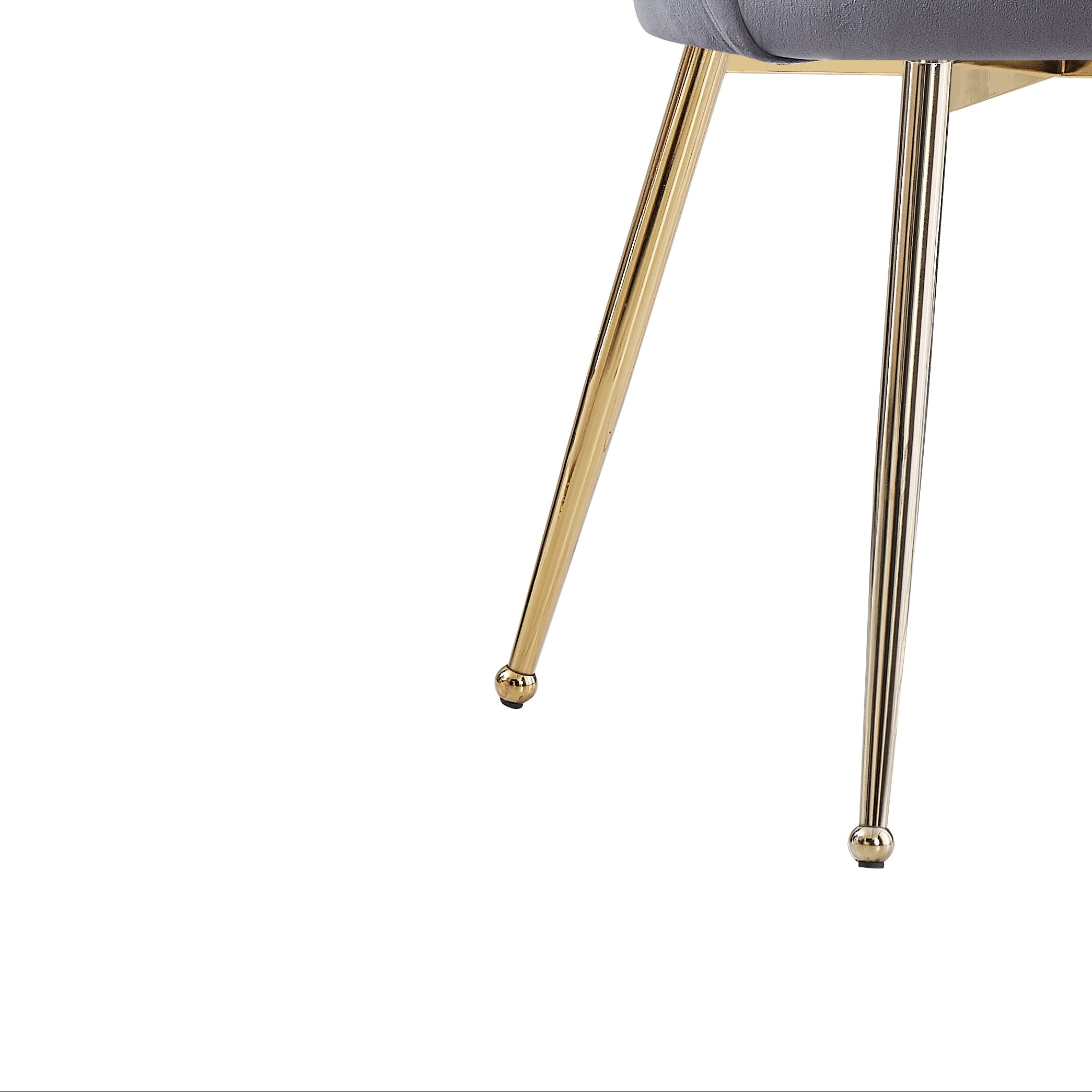 Lot de 2 chaises NYMPHEA pieds Gold assise Velours Anthracite
