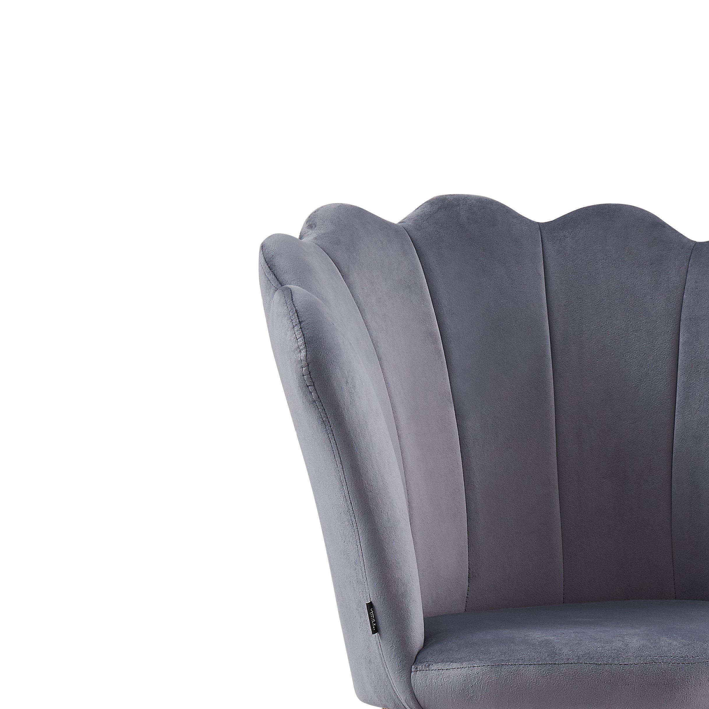 Lot de 2 chaises NYMPHEA pieds Gold assise Velours Anthracite