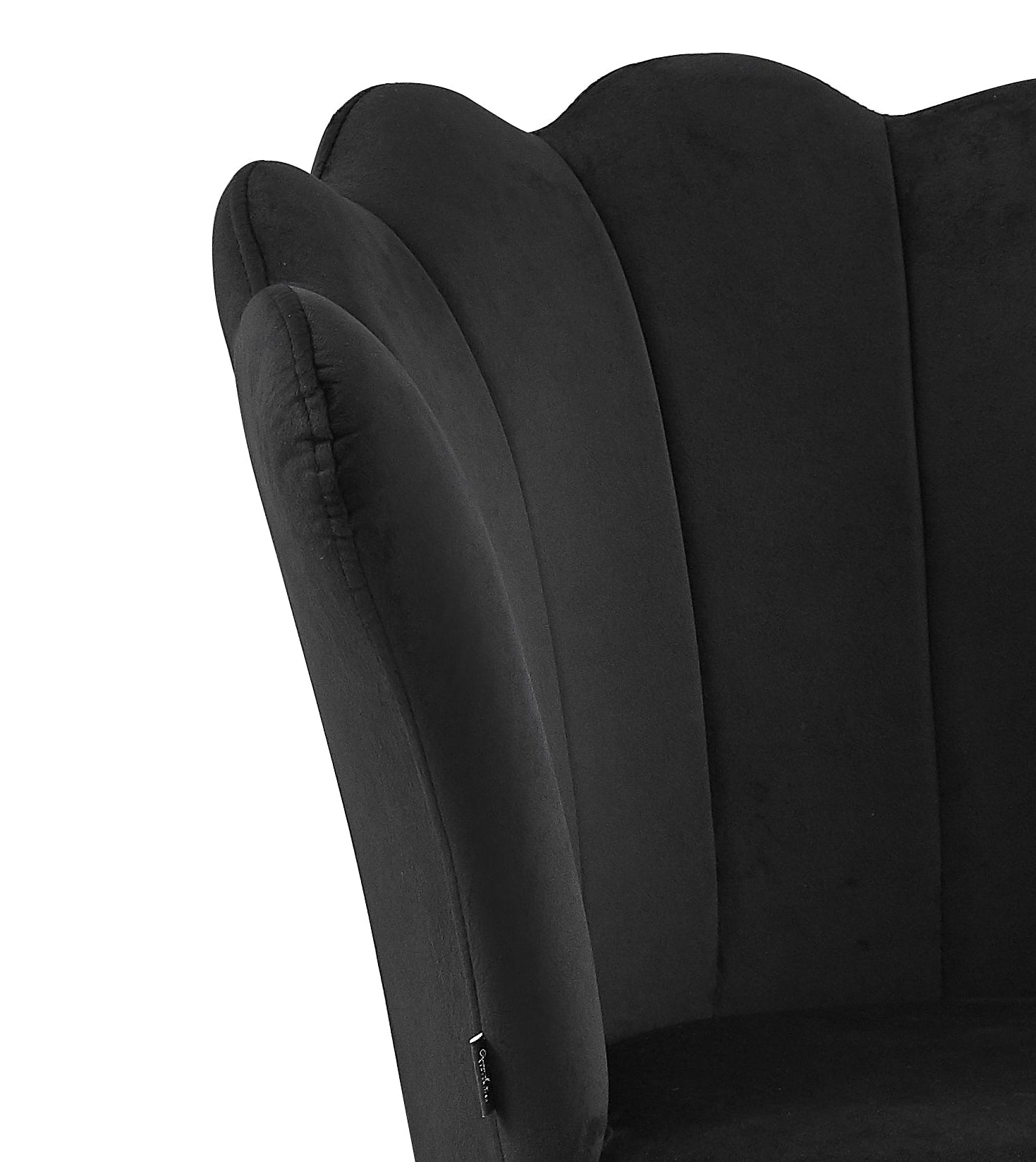 Lot de 2 chaises NYMPHEA pieds Chrome assise Velours Noir