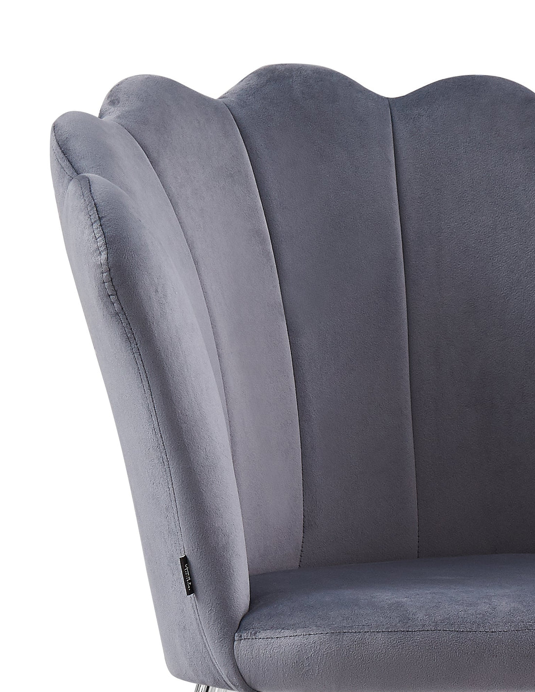 Lot de chaises NYMPHEA pieds Chrome assise Velours #couleur_anthracite