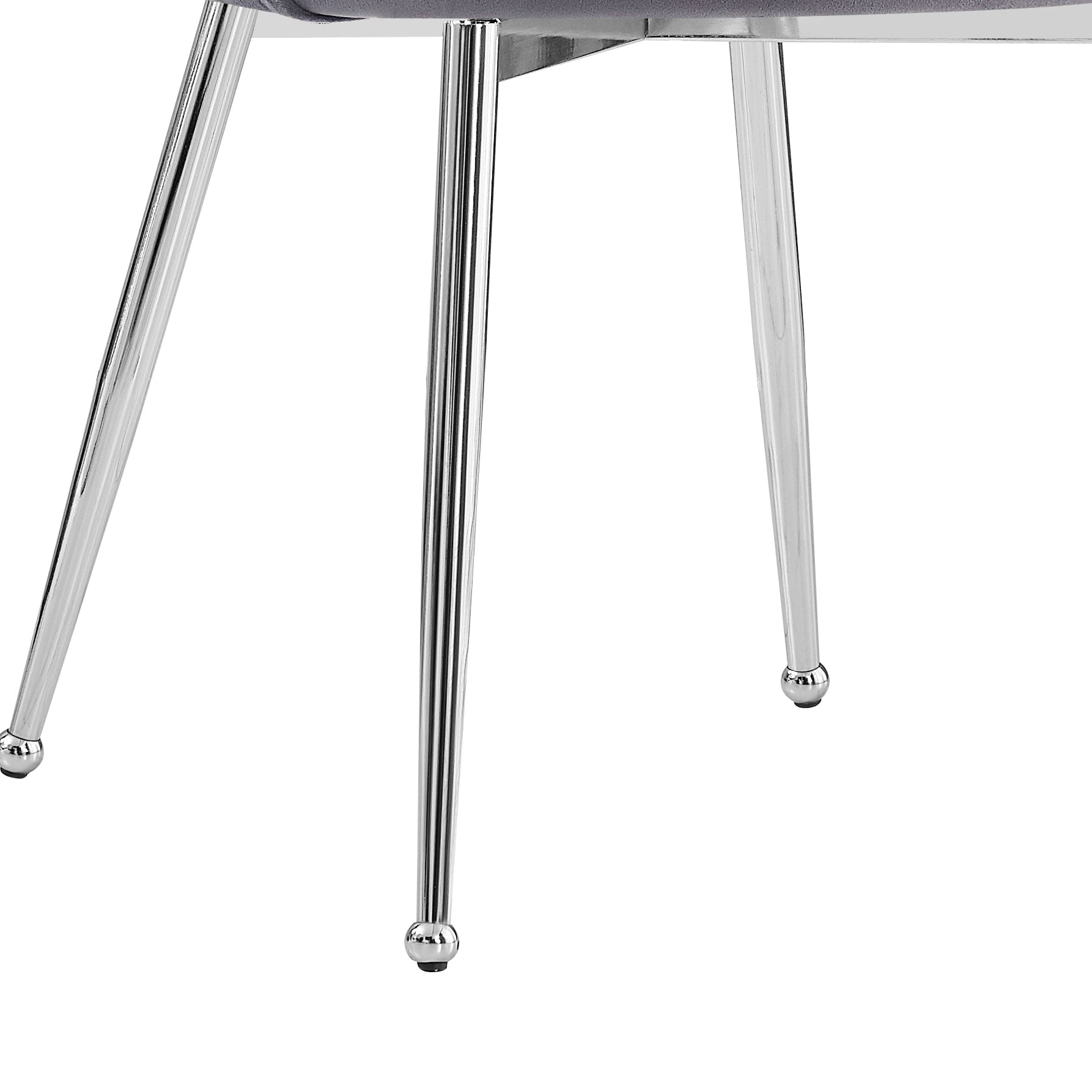 Lot de 2 chaises NYMPHEA pieds Chrome assise Velours Anthracite