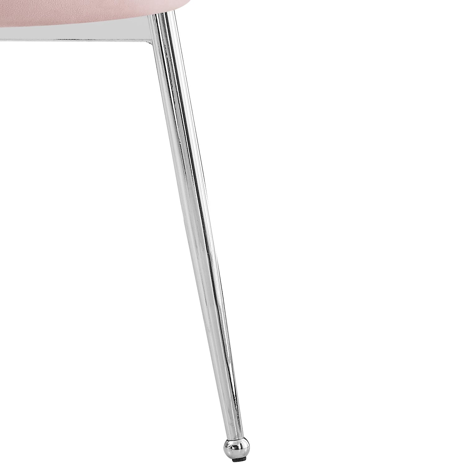 Lot de 2 chaises pieds Chrome assise Velours Rose - NYMPHEA
